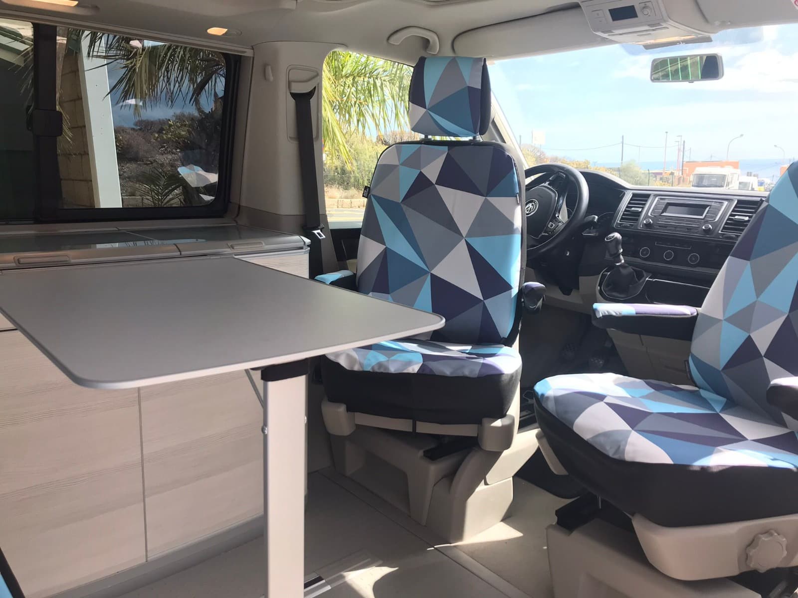 Camper van seating area